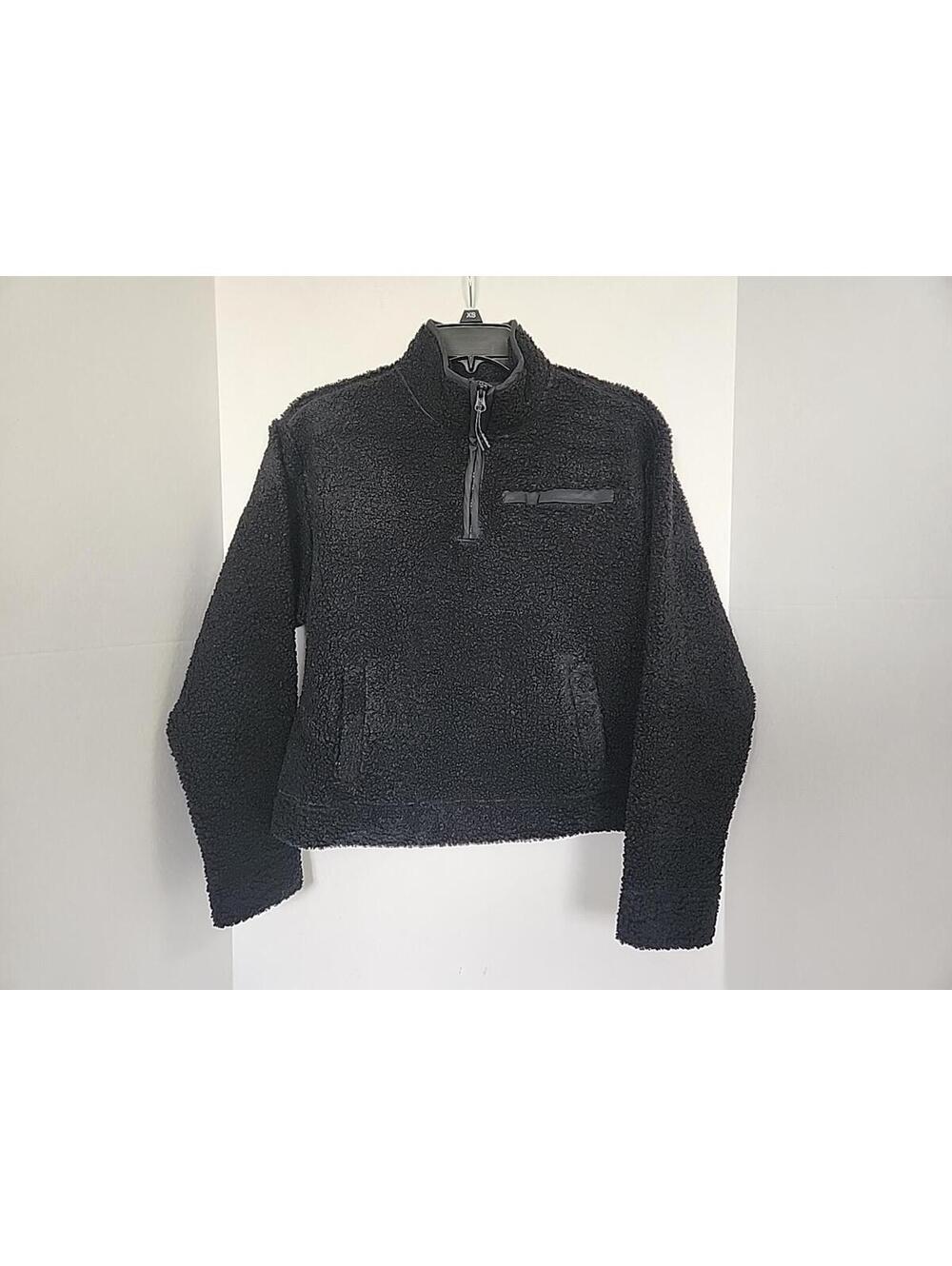 Women's Magellan Outdoors Sherpa Fleece Sweater Jacket Black Size XS Pockets